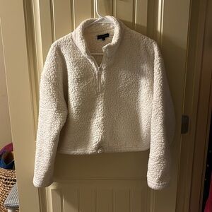 La hearts fuzzy sweater